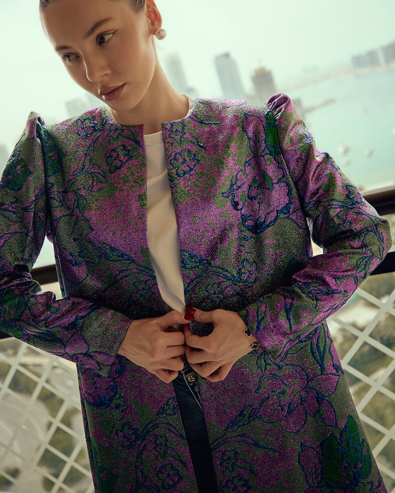 Iridescent Bloom Coat