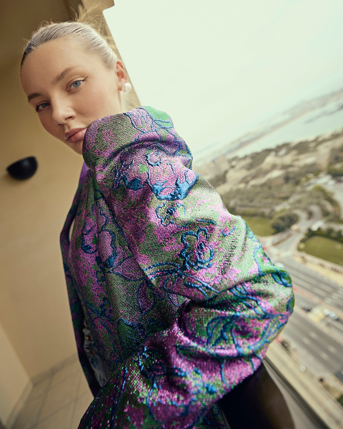 Iridescent Bloom Coat
