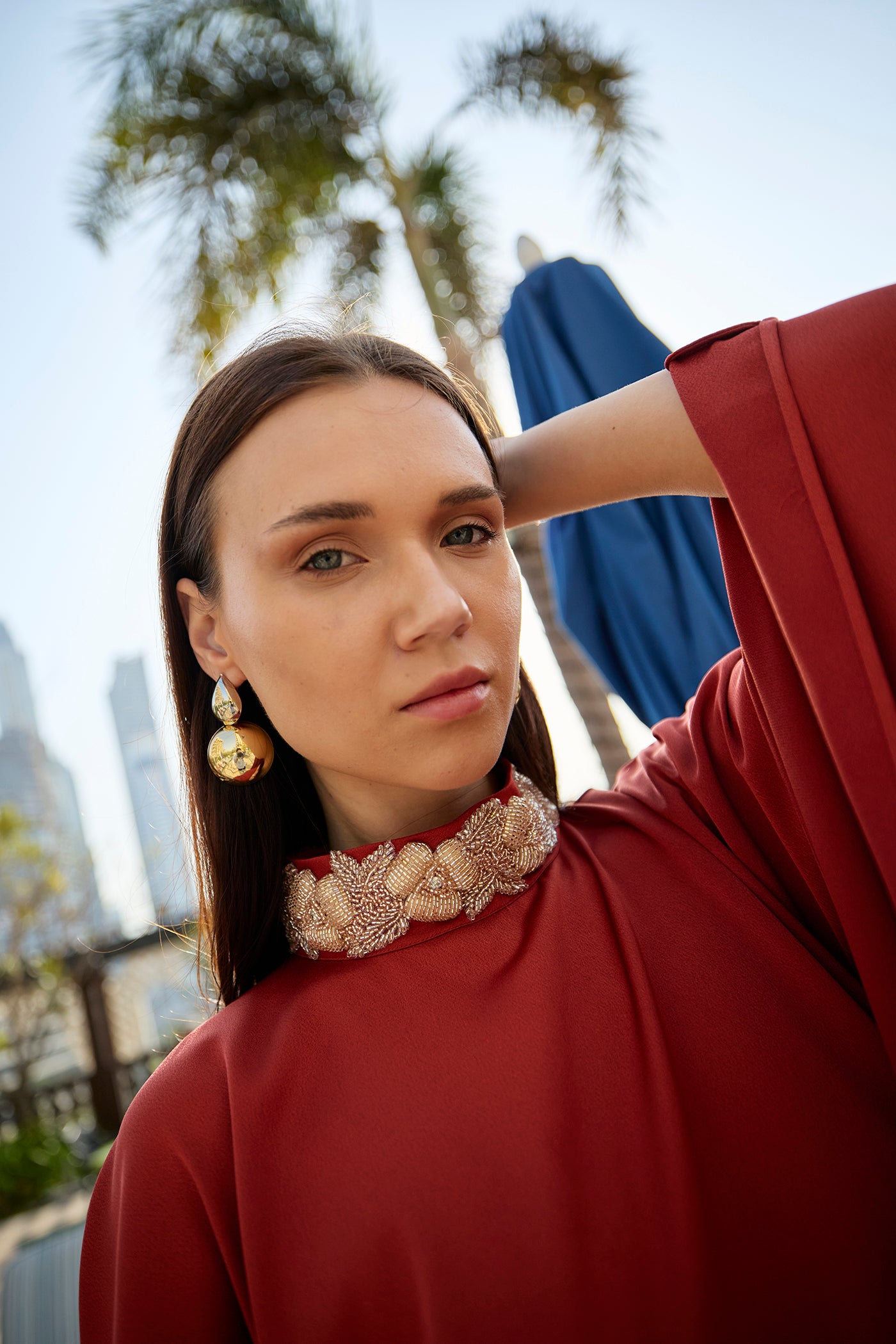 Terracotta Elegance Kaftan